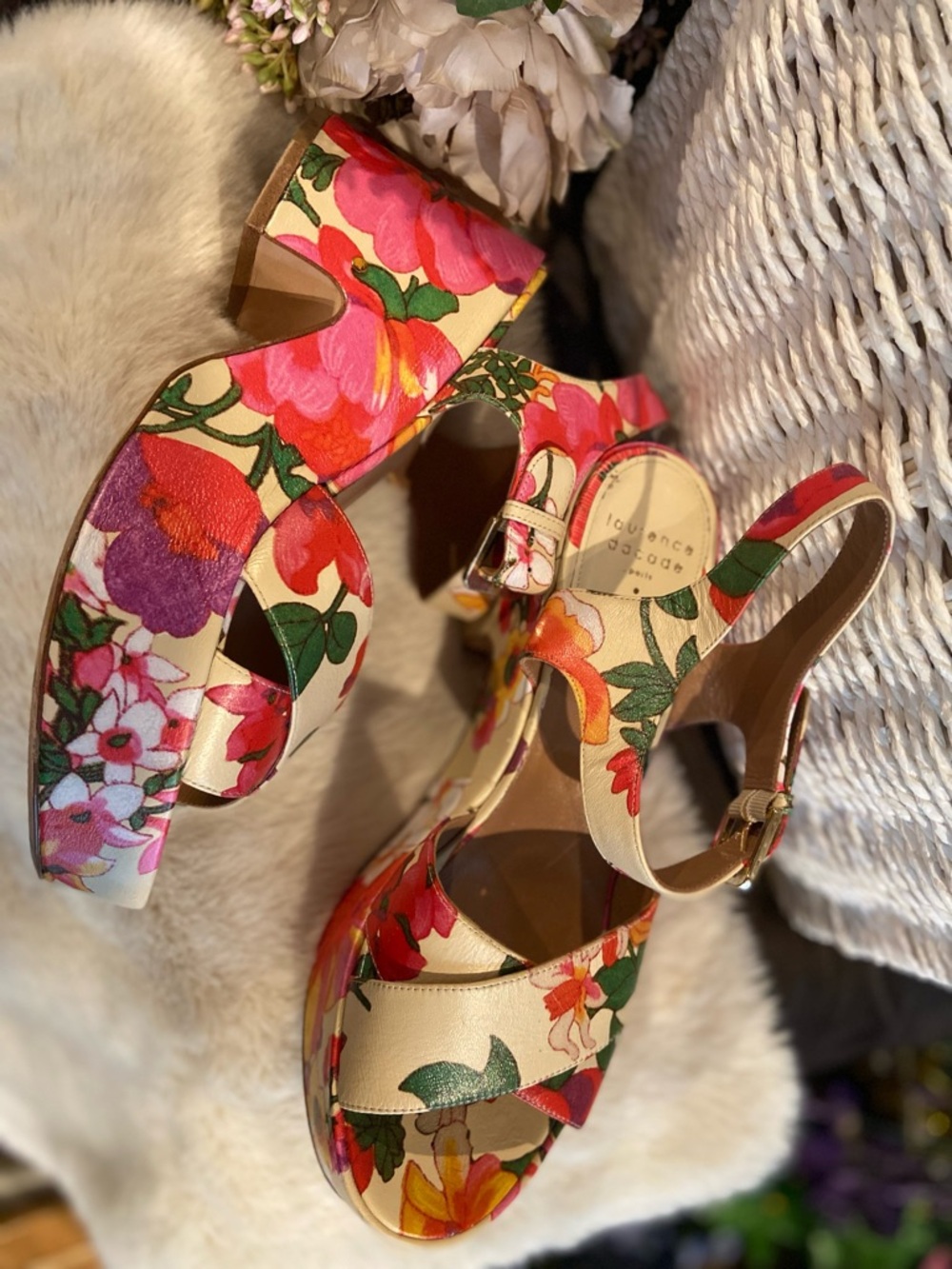 Laurence Dacade Floral Nadine Platform Sandals.